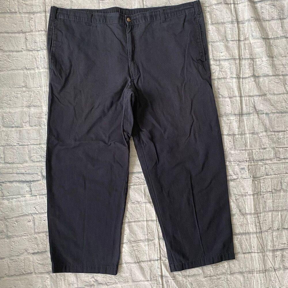 George men 42x30 pull on chino pants w/front pockets black